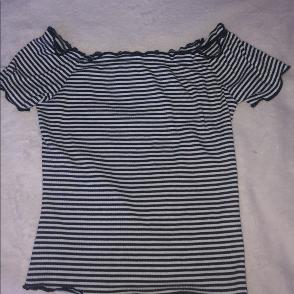 Charlotte Russe Black&White Striped Shirt